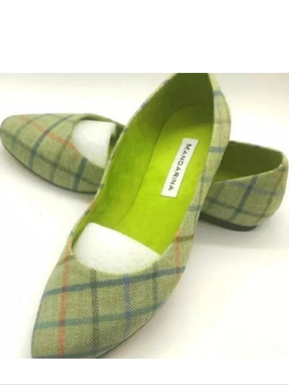 Mandarina Moss Wool Flats Loafers Generous Fitting 1cm Flat Heel 10US 8UK 41EU